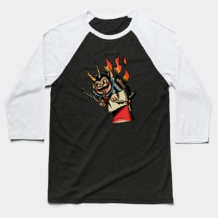 Flamin' Krampus Is On Fire - (Alternate) Official Holiday Tee From Binge-Watchers Podcast Baseball T-Shirt